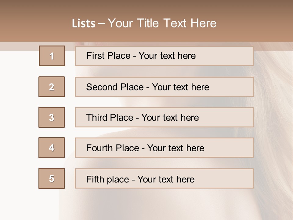 Portrait Hairdo Naked PowerPoint Template