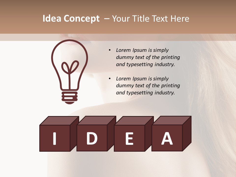 Portrait Hairdo Naked PowerPoint Template