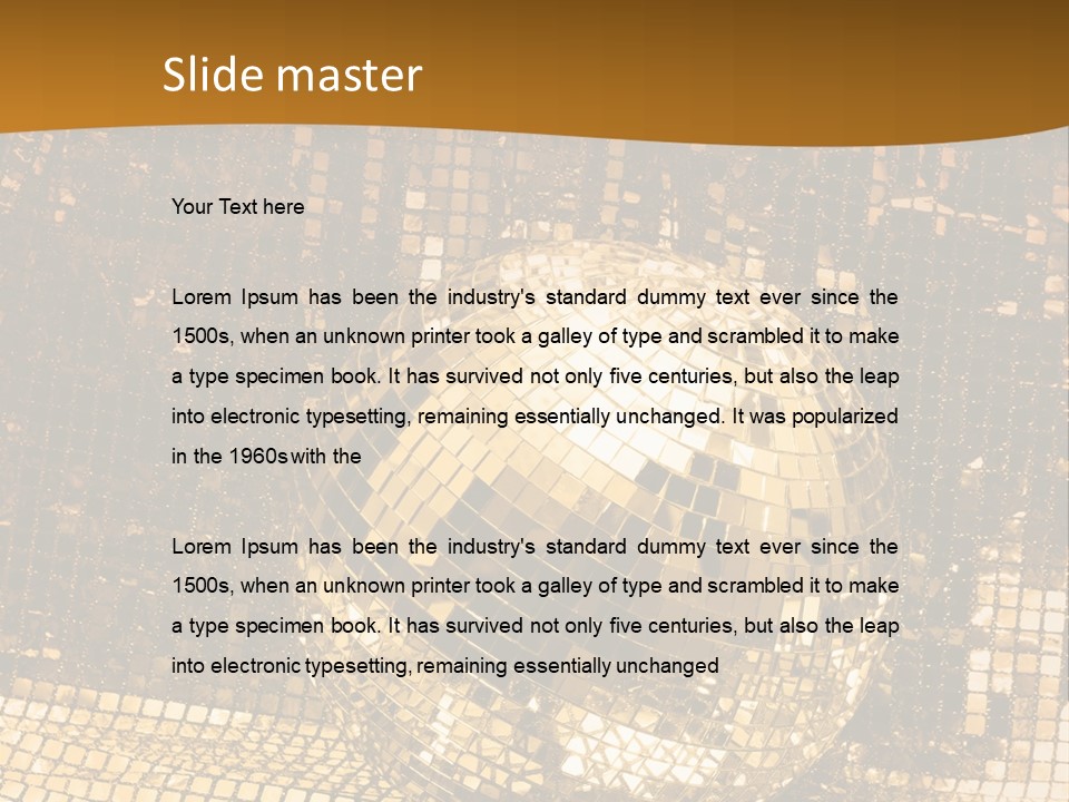 Sphere Glamour Sparkle PowerPoint Template