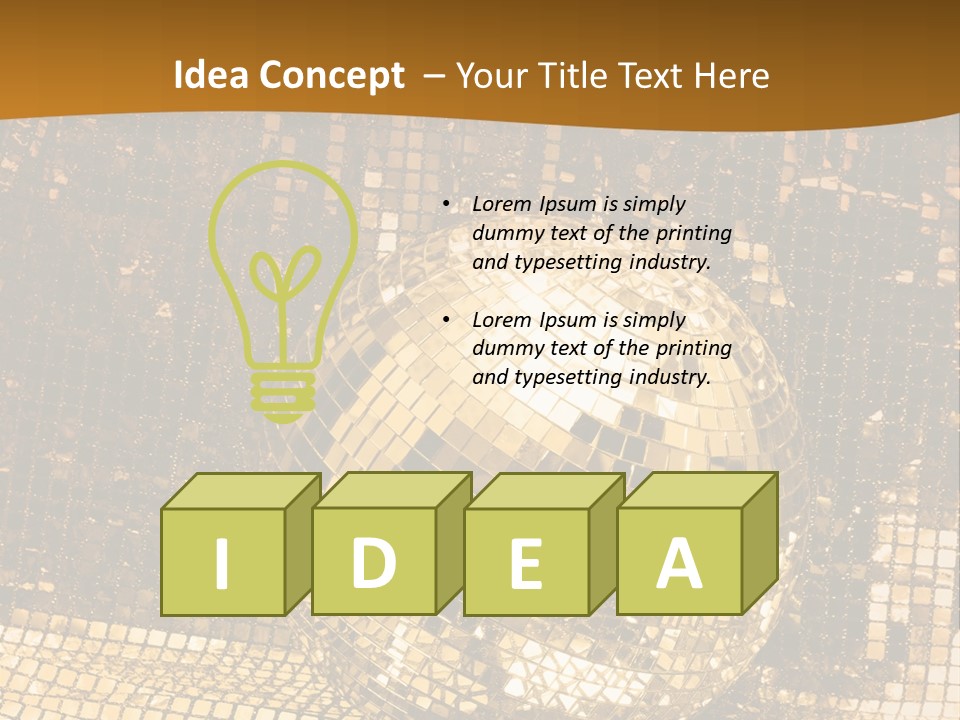 Sphere Glamour Sparkle PowerPoint Template