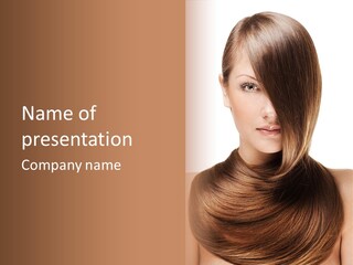 Eyes Hairstyle Beautiful PowerPoint Template