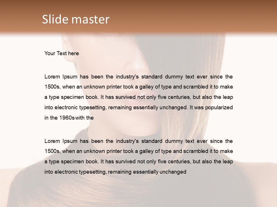 Eyes Hairstyle Beautiful PowerPoint Template