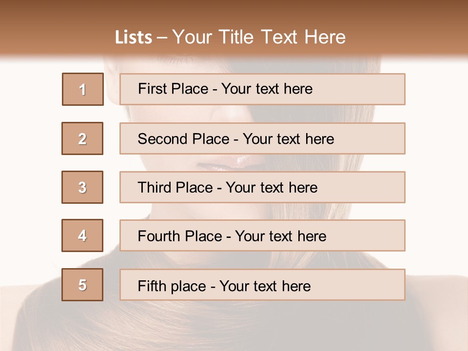 Eyes Hairstyle Beautiful PowerPoint Template