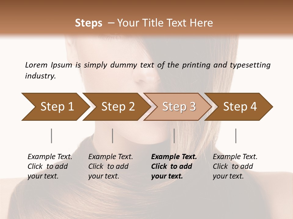 Eyes Hairstyle Beautiful PowerPoint Template