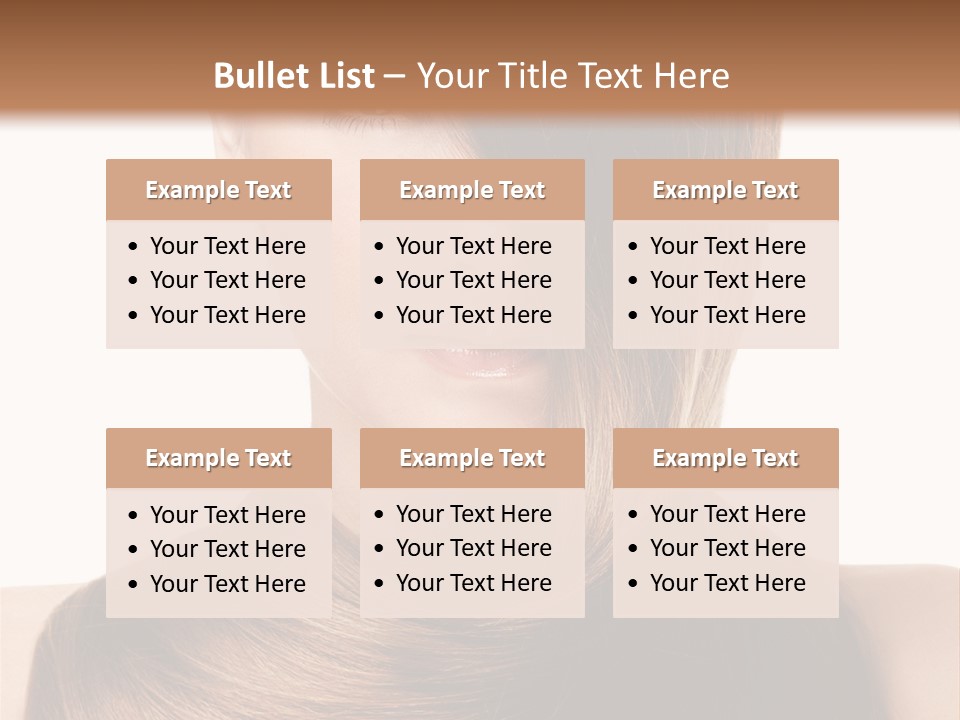 Eyes Hairstyle Beautiful PowerPoint Template