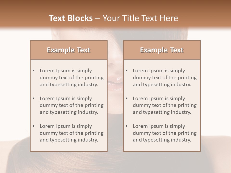 Eyes Hairstyle Beautiful PowerPoint Template