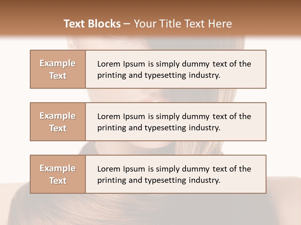 Eyes Hairstyle Beautiful PowerPoint Template
