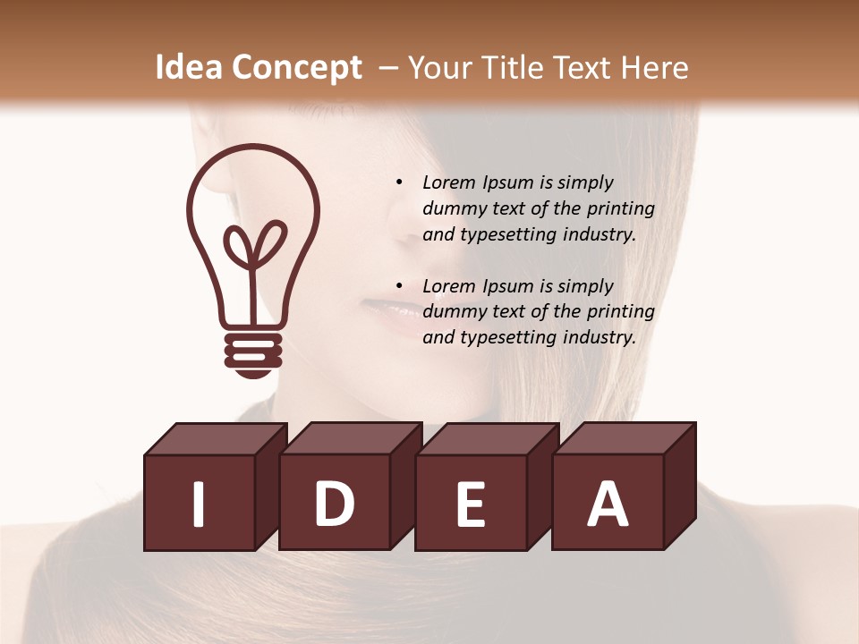 Eyes Hairstyle Beautiful PowerPoint Template