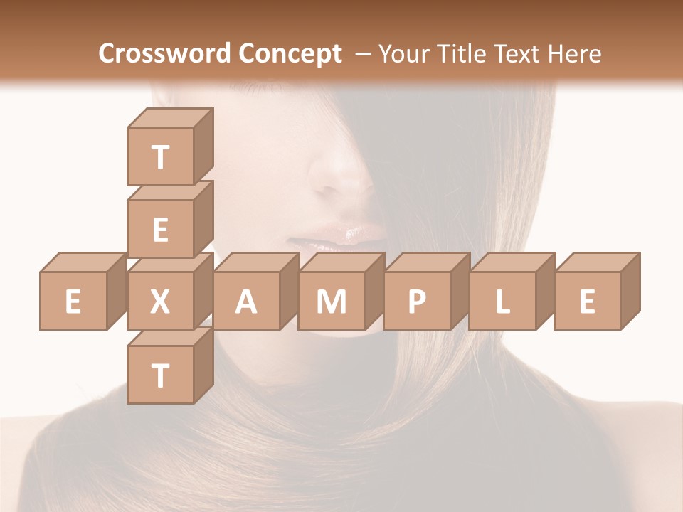 Eyes Hairstyle Beautiful PowerPoint Template