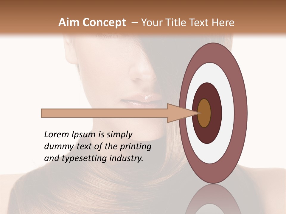 Eyes Hairstyle Beautiful PowerPoint Template