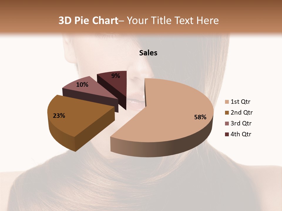 Eyes Hairstyle Beautiful PowerPoint Template