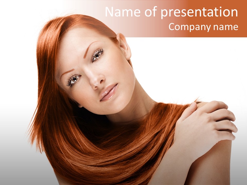 Young Portrait Hairstyle PowerPoint Template