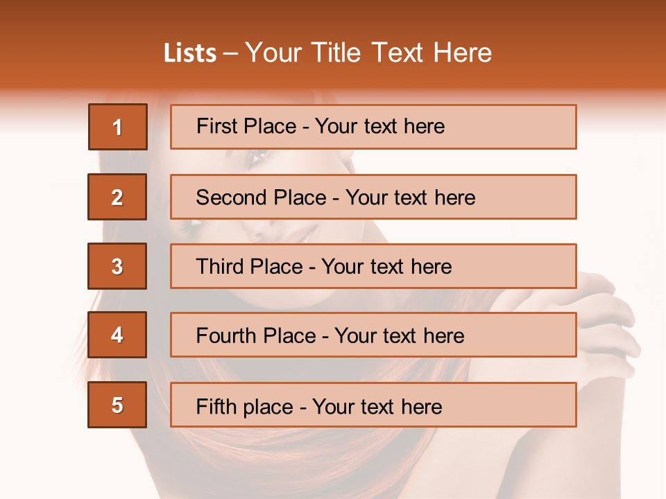 Young Portrait Hairstyle PowerPoint Template