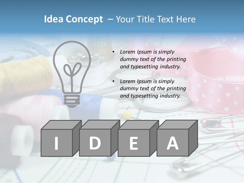 Scissors Paper Tools PowerPoint Template