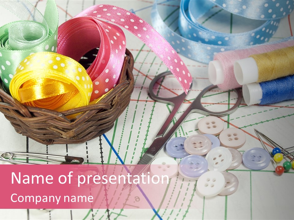 Sharp Homemade Threads PowerPoint Template