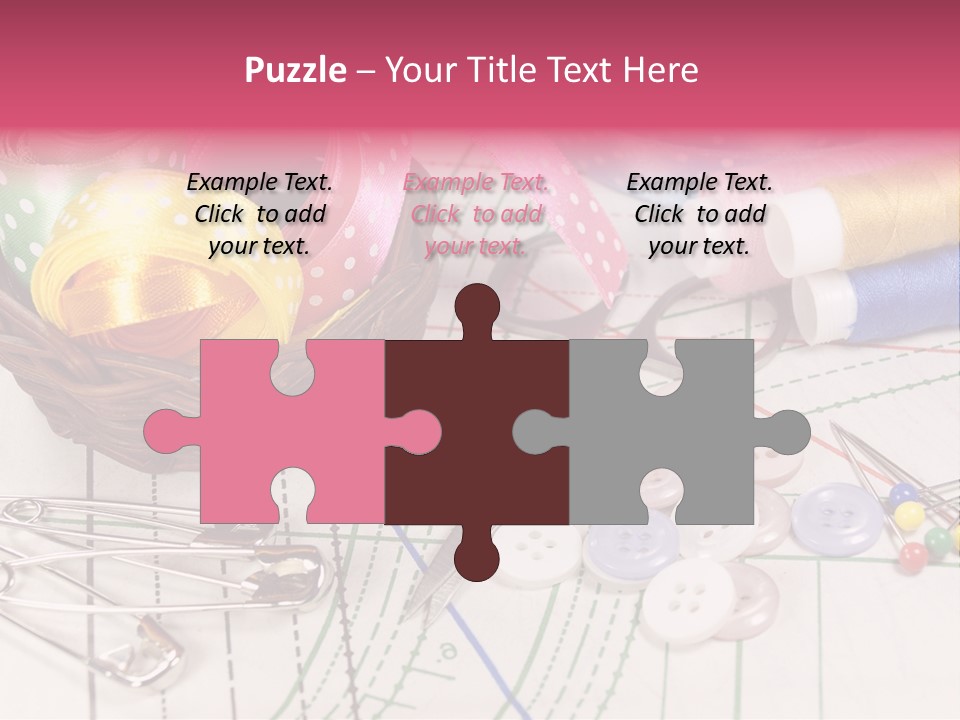 Sharp Homemade Threads PowerPoint Template
