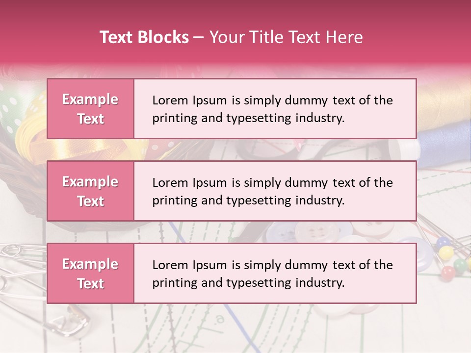 Sharp Homemade Threads PowerPoint Template