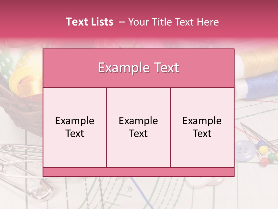Sharp Homemade Threads PowerPoint Template