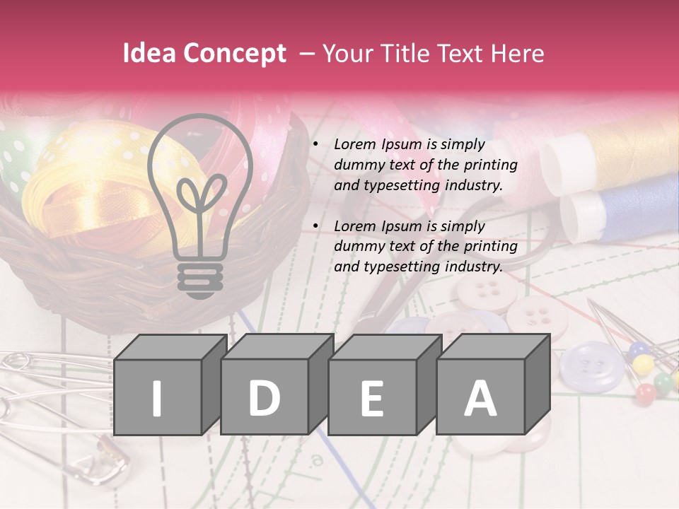 Sharp Homemade Threads PowerPoint Template