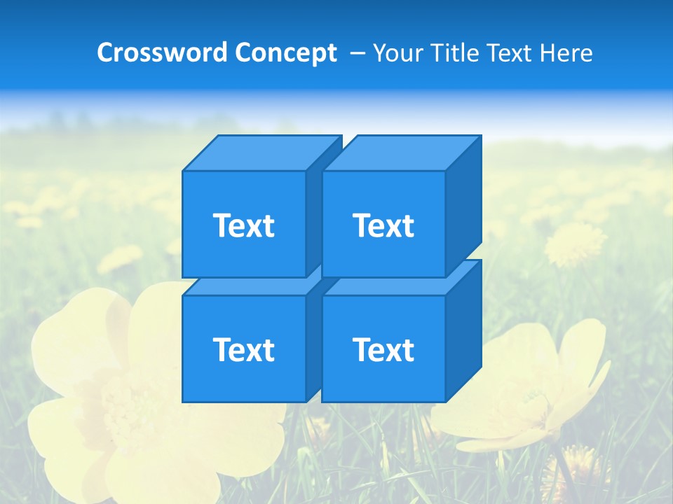 Blue Pasture Farmland PowerPoint Template