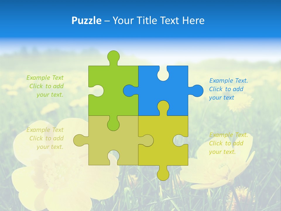 Blue Pasture Farmland PowerPoint Template