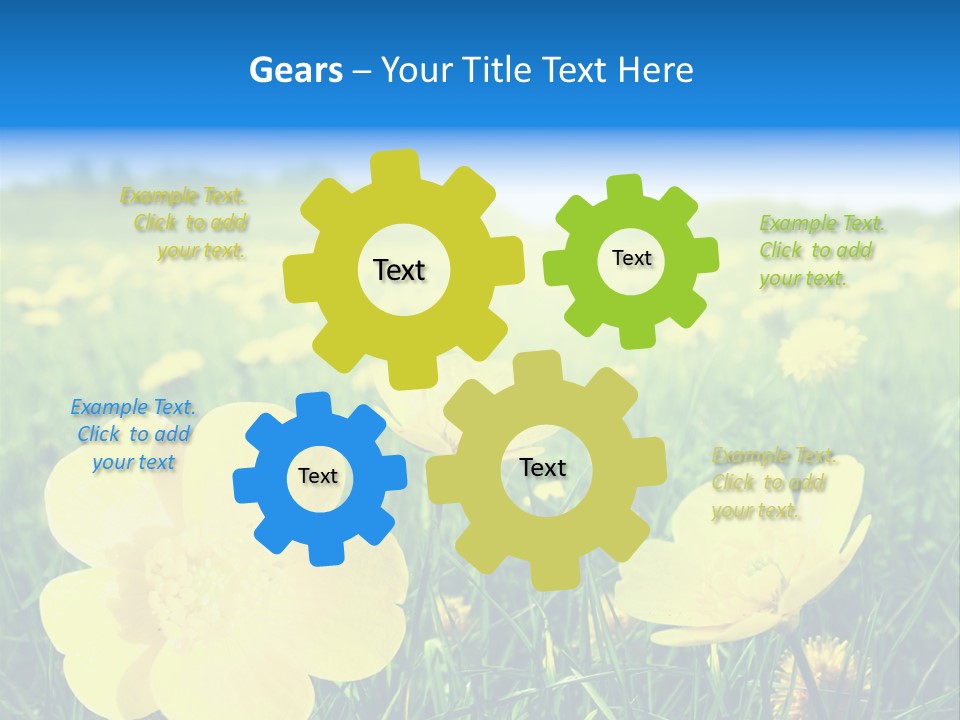 Blue Pasture Farmland PowerPoint Template