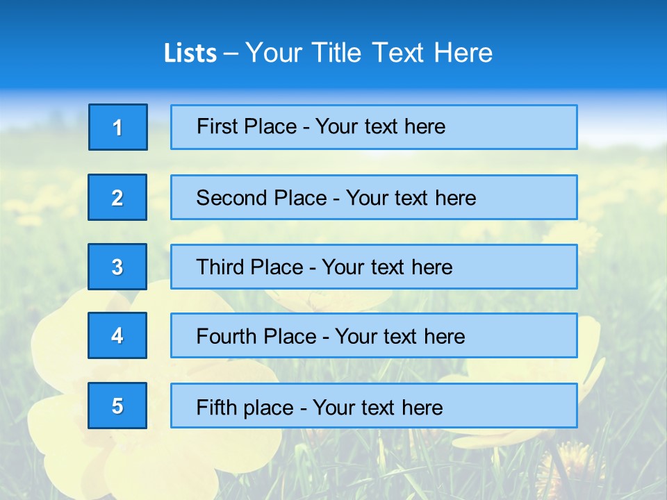 Blue Pasture Farmland PowerPoint Template