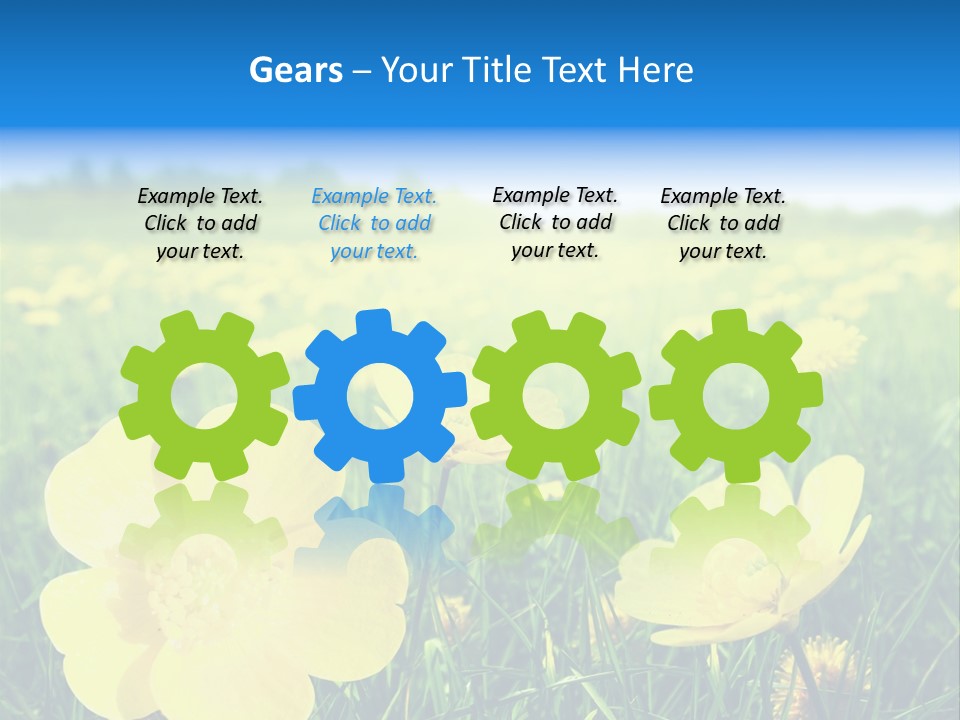 Blue Pasture Farmland PowerPoint Template