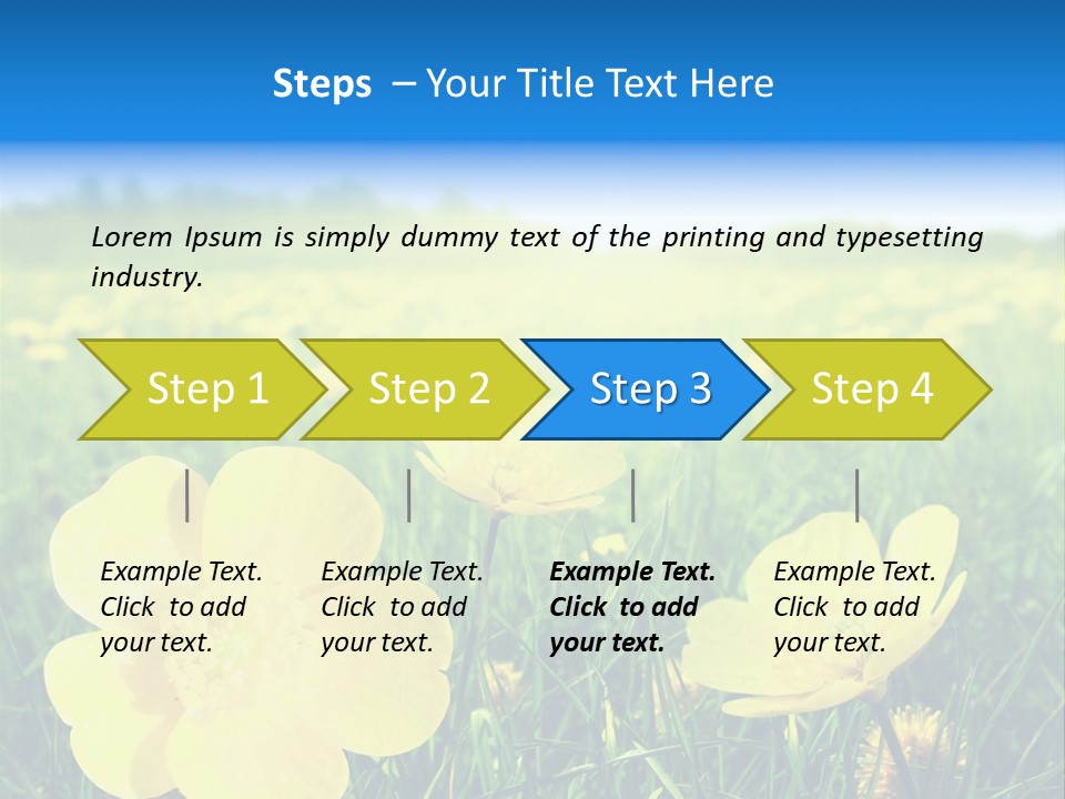 Blue Pasture Farmland PowerPoint Template