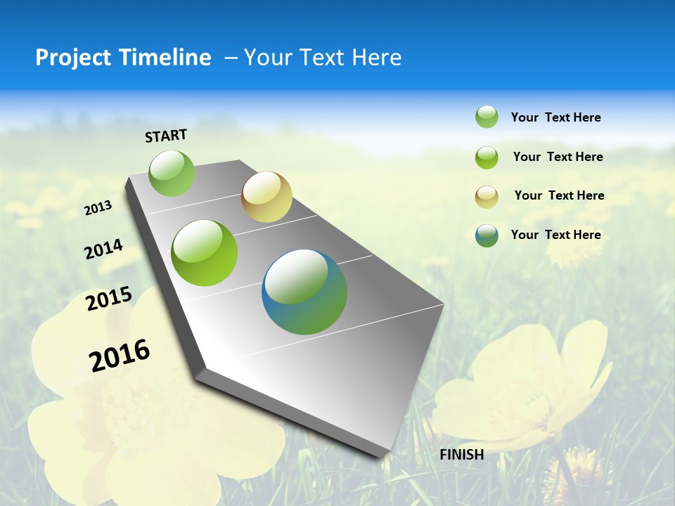 Blue Pasture Farmland PowerPoint Template
