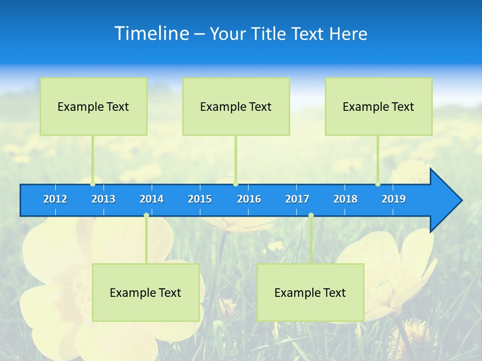 Blue Pasture Farmland PowerPoint Template