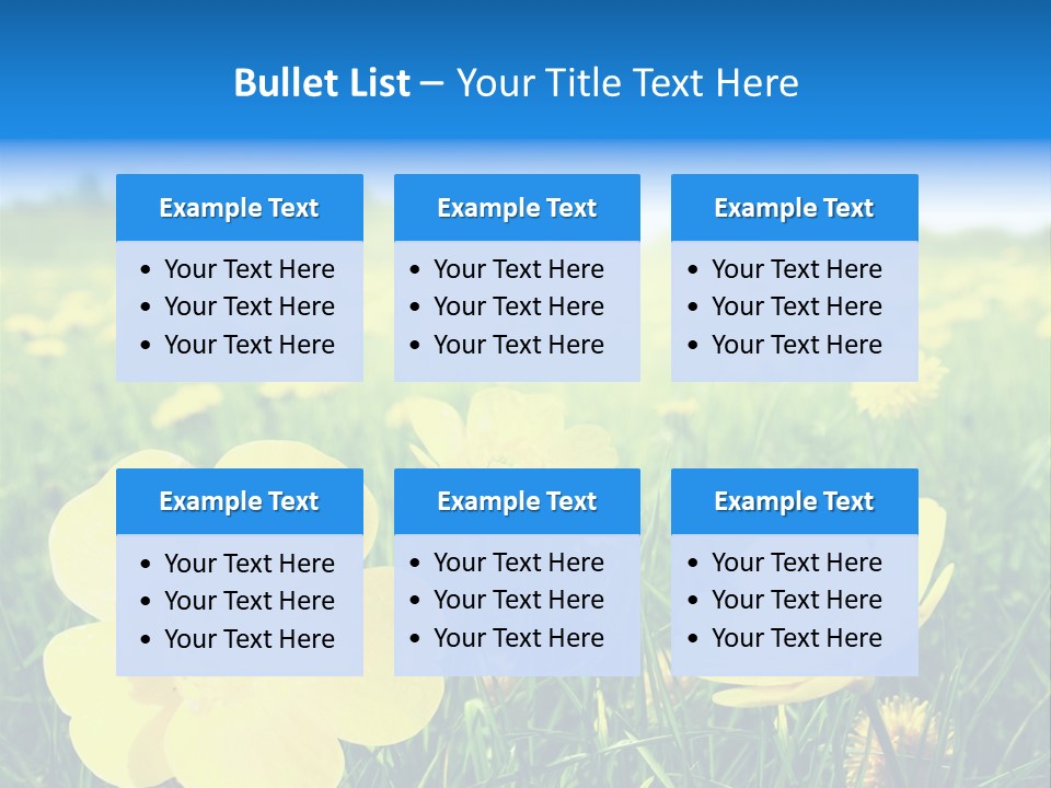 Blue Pasture Farmland PowerPoint Template
