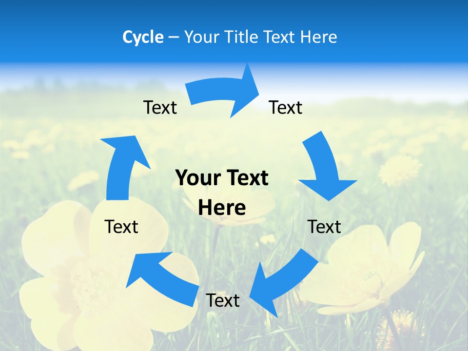 Blue Pasture Farmland PowerPoint Template