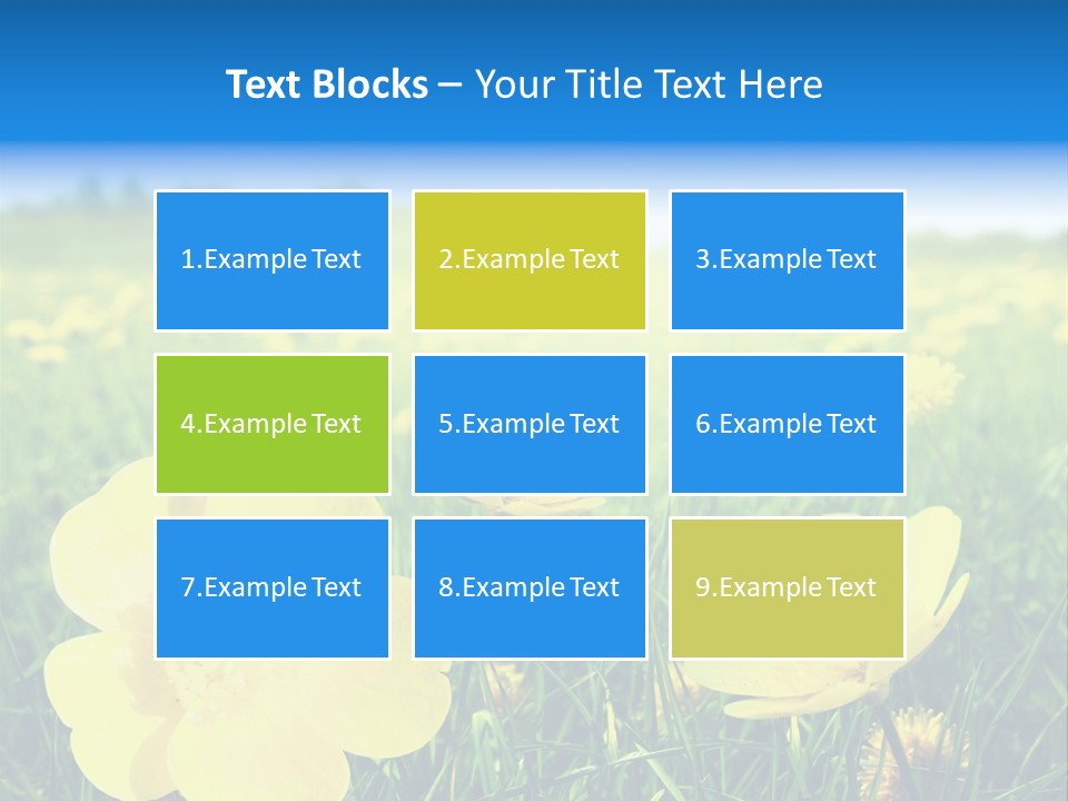 Blue Pasture Farmland PowerPoint Template