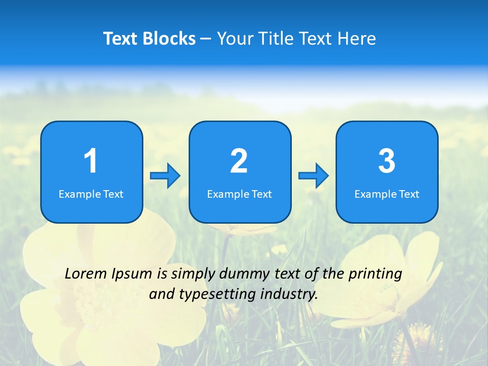 Blue Pasture Farmland PowerPoint Template