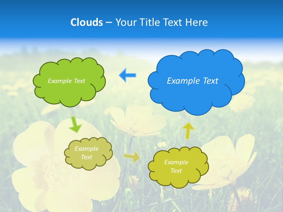 Blue Pasture Farmland PowerPoint Template