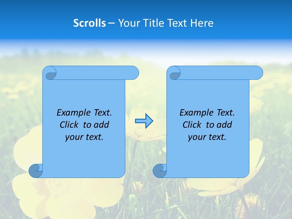 Blue Pasture Farmland PowerPoint Template