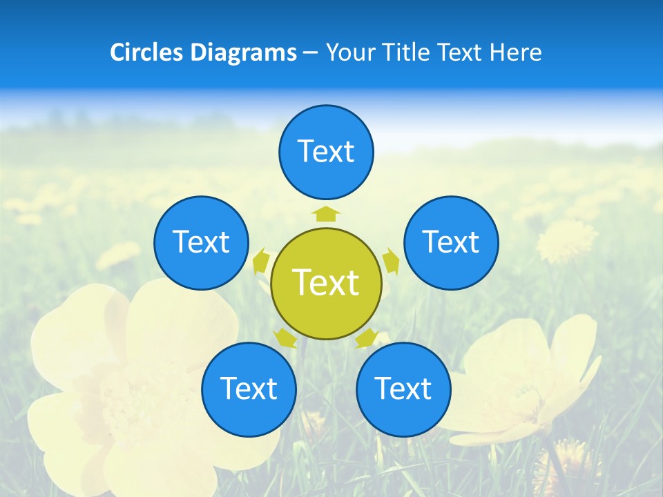 Blue Pasture Farmland PowerPoint Template