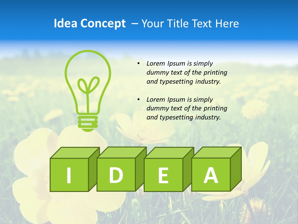 Blue Pasture Farmland PowerPoint Template