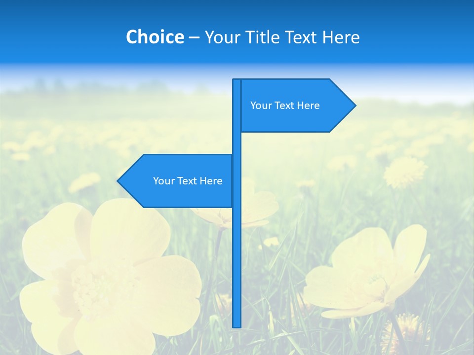 Blue Pasture Farmland PowerPoint Template