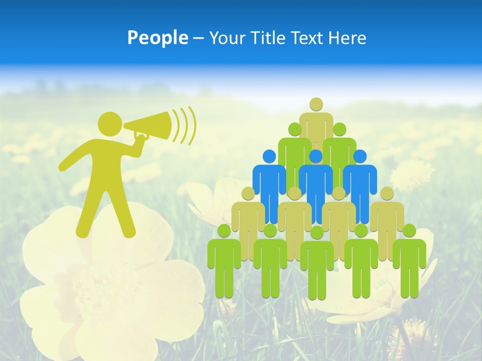 Blue Pasture Farmland PowerPoint Template