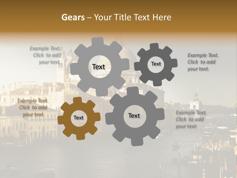 Transport Dawn Landmark PowerPoint Template