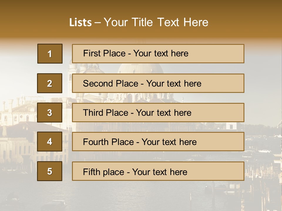 Transport Dawn Landmark PowerPoint Template