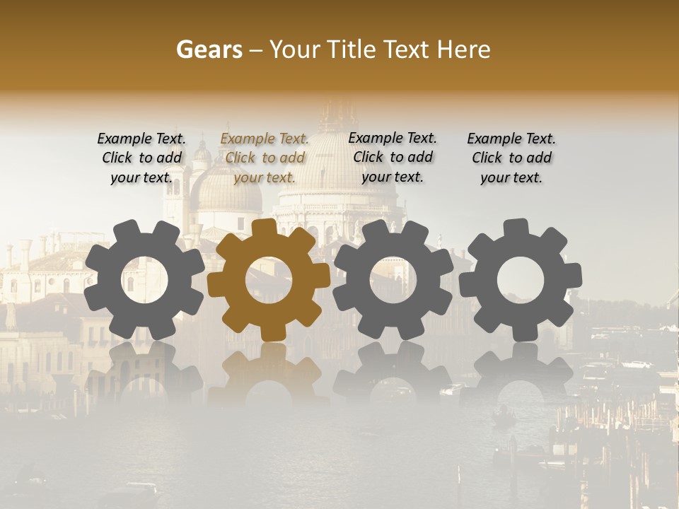 Transport Dawn Landmark PowerPoint Template