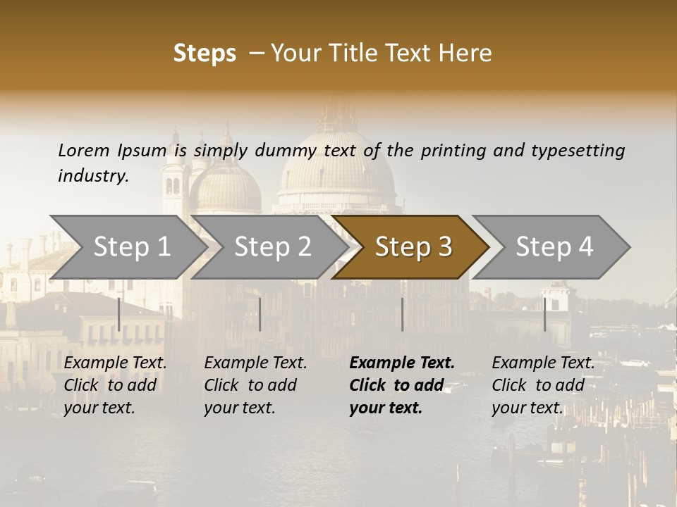 Transport Dawn Landmark PowerPoint Template
