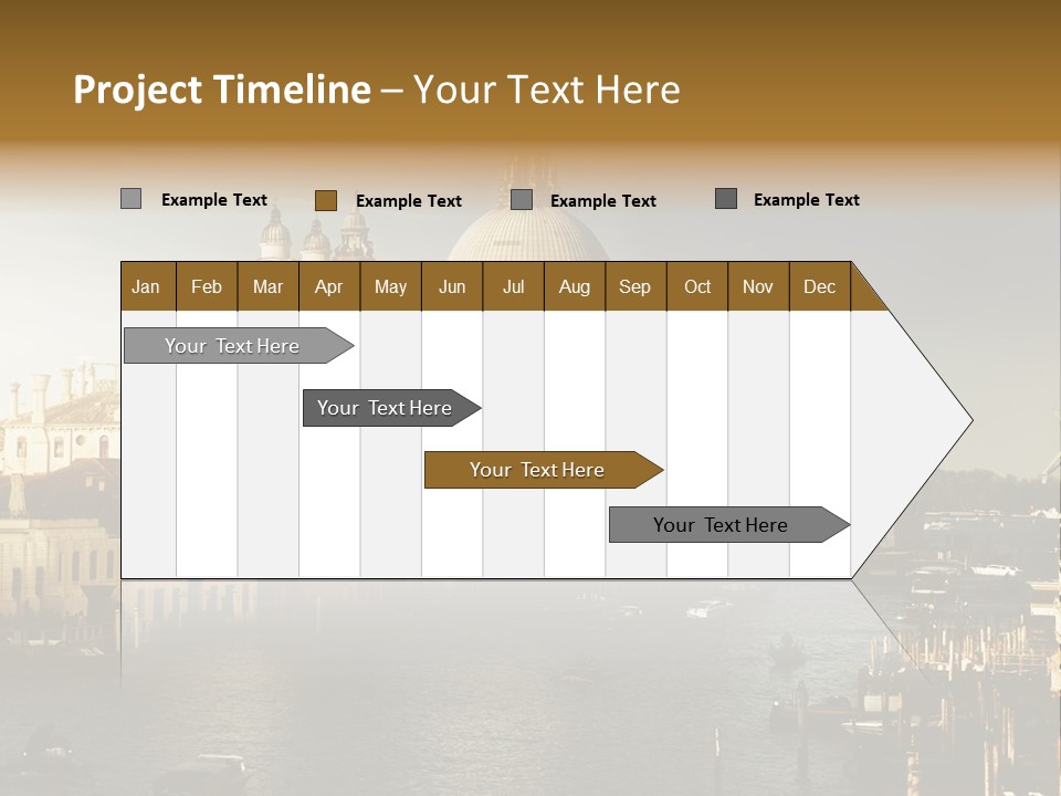 Transport Dawn Landmark PowerPoint Template