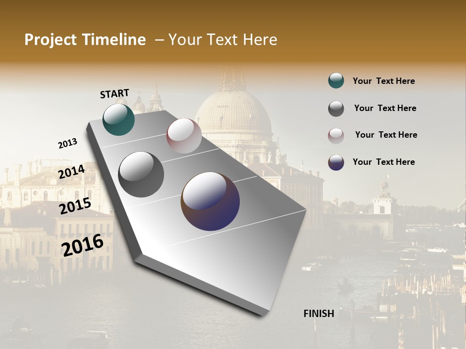 Transport Dawn Landmark PowerPoint Template