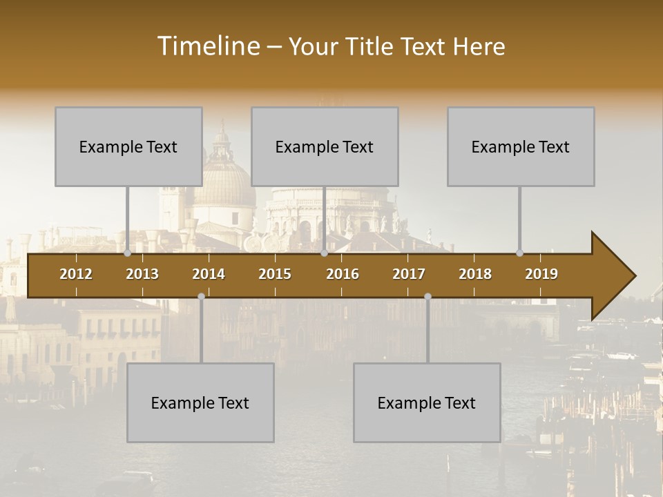 Transport Dawn Landmark PowerPoint Template