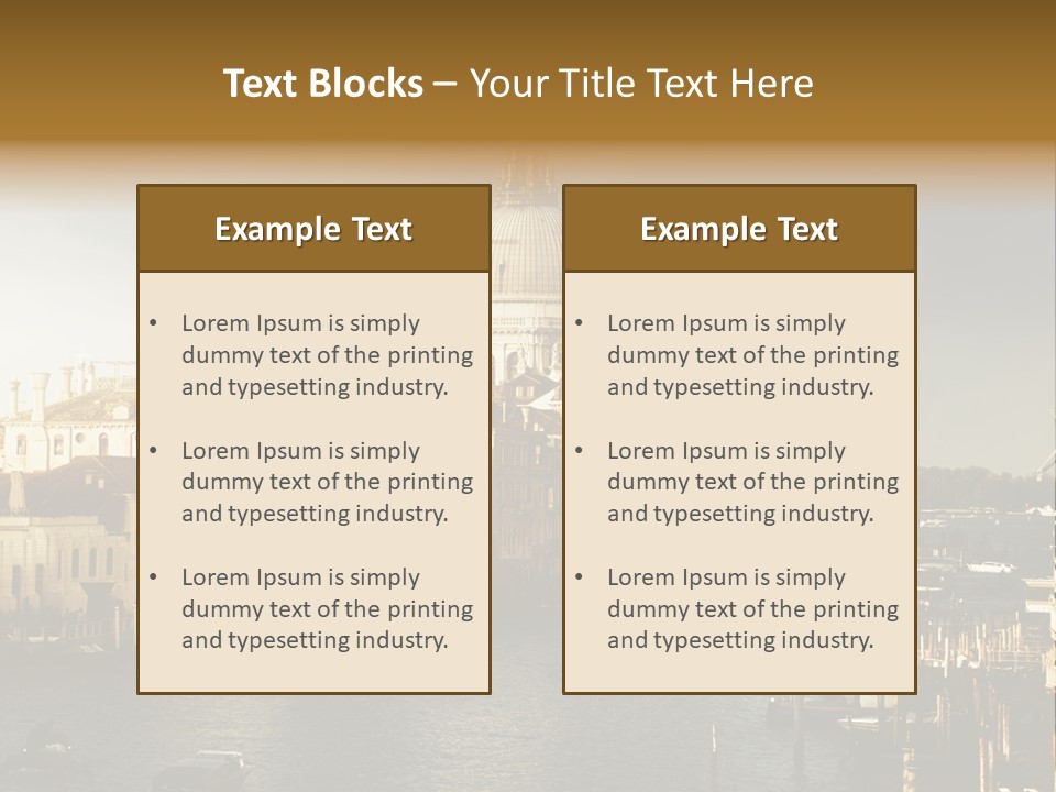 Transport Dawn Landmark PowerPoint Template