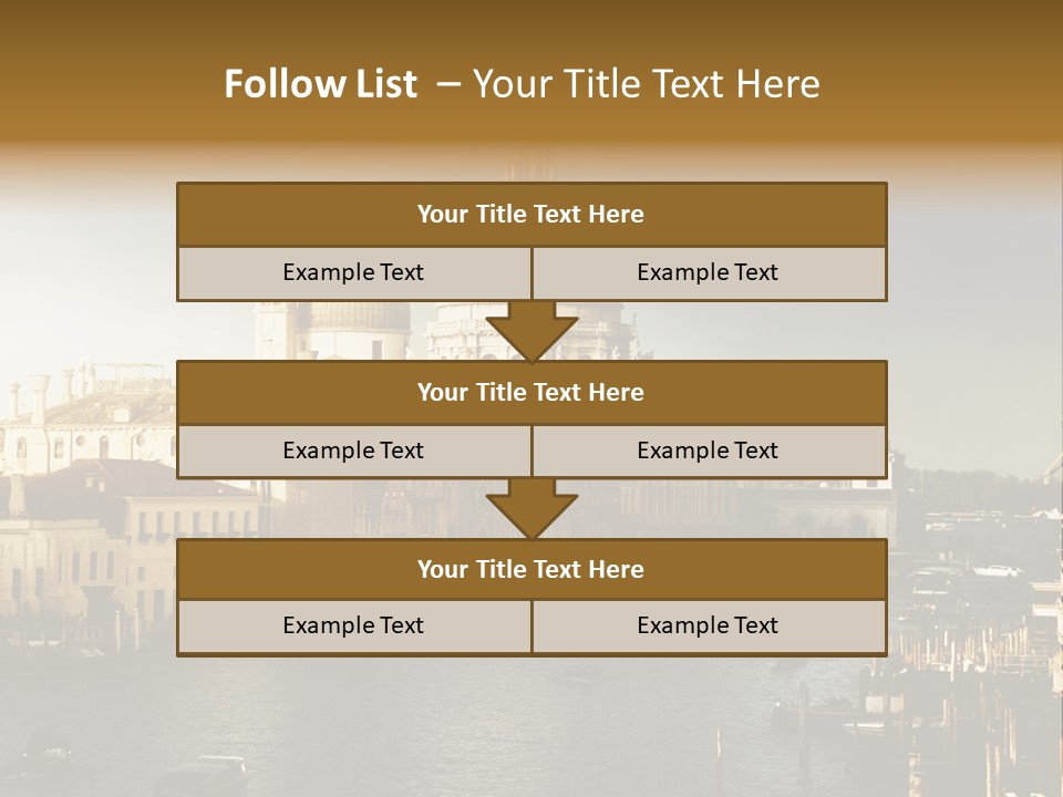 Transport Dawn Landmark PowerPoint Template